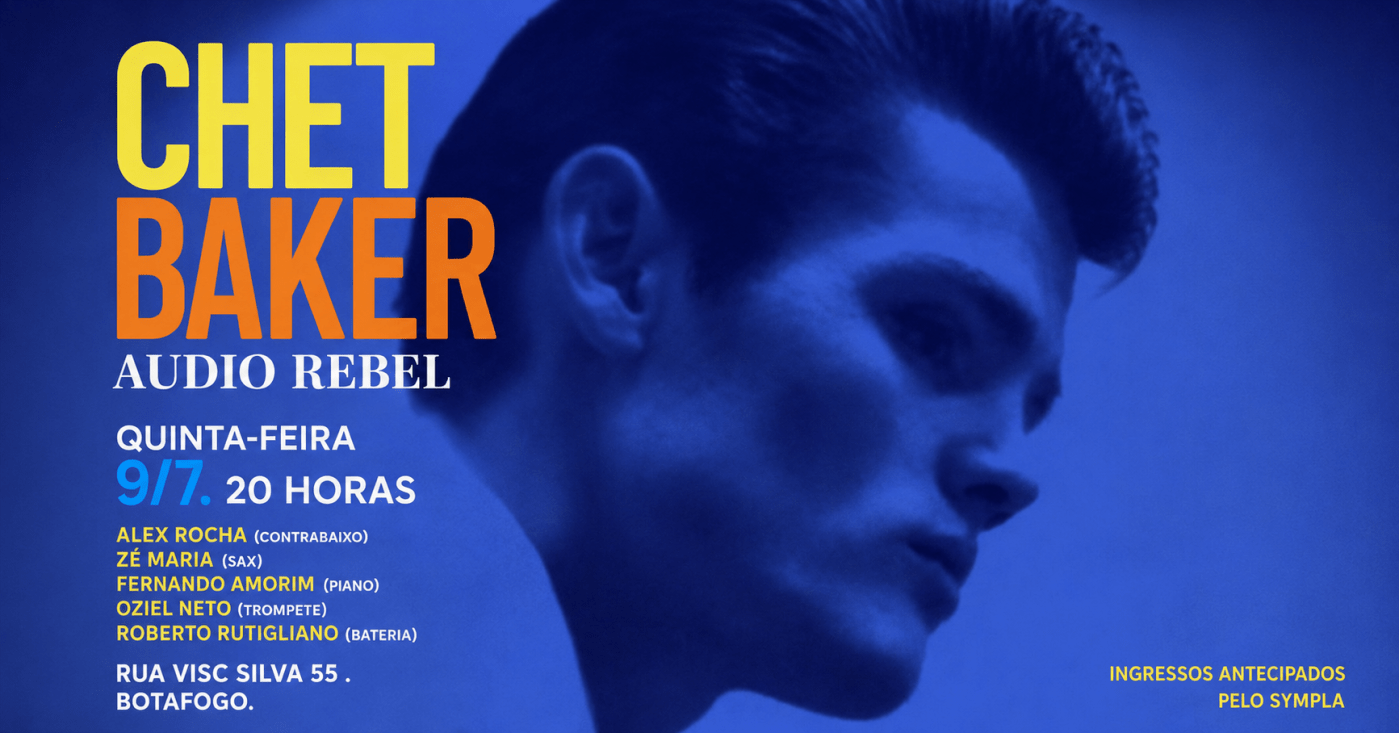 Chet Baker na Audio Rebel em noite de jazz. em Rio de Janeiro - Sympla