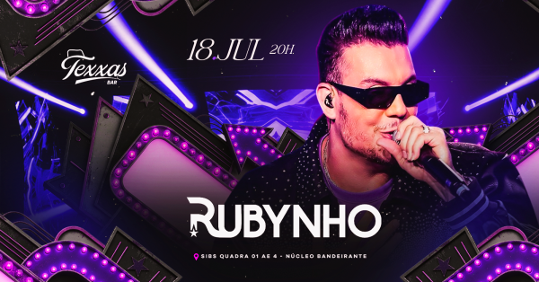 Imagem do evento TEXXAS BAR | RUBYNHO - SÁBADO | O VERDADEIRO SWING DA BAHIA