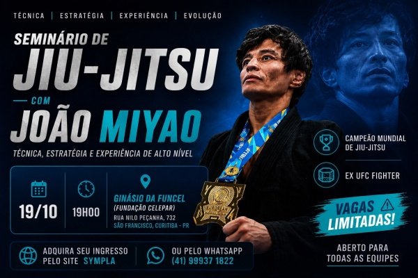 Imagem do evento Seminário de Jiu-Jitsu com o atleta João Miyao