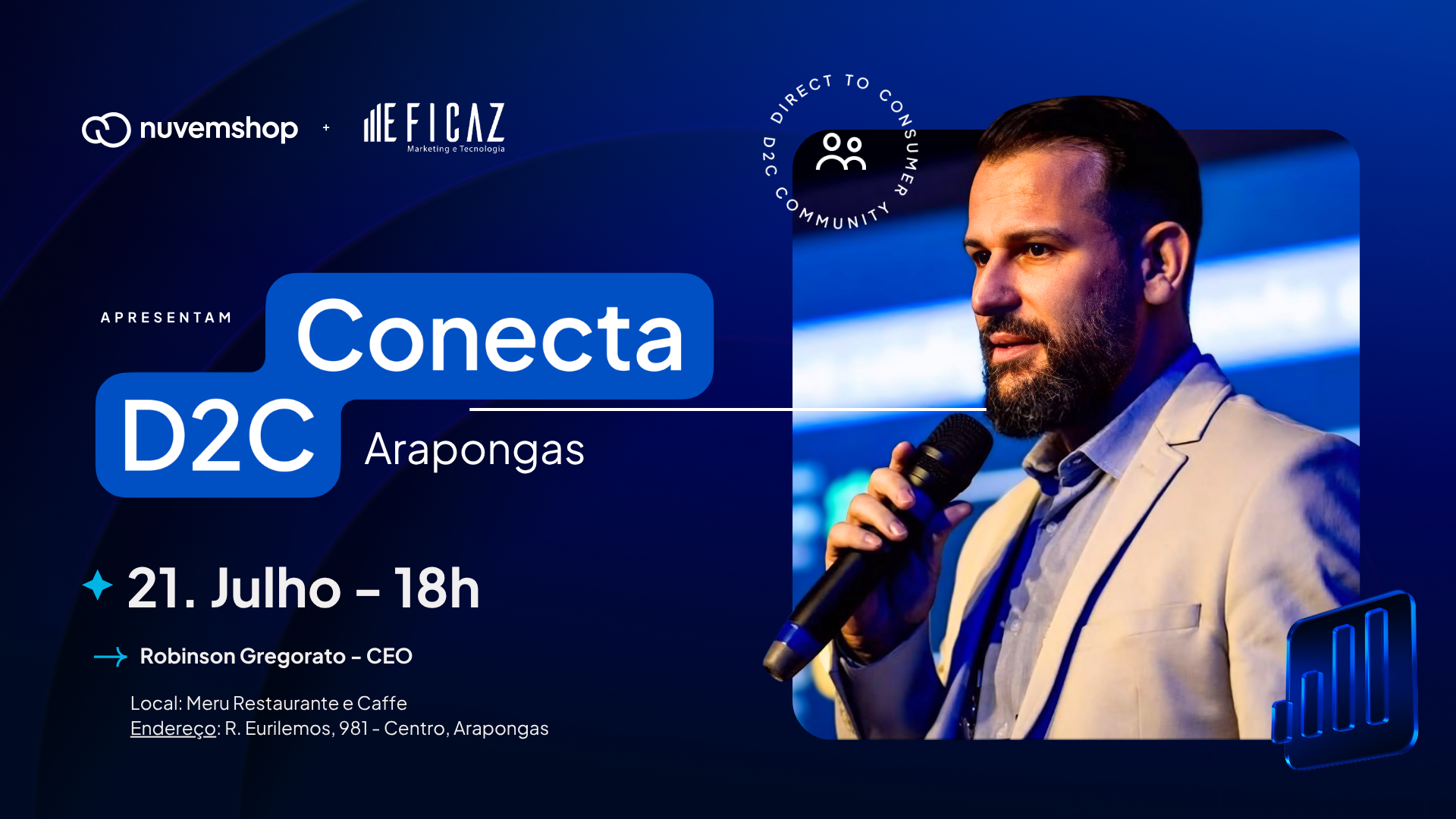 Conecta D2C Arapongas | Nuvemshop & Eficaz