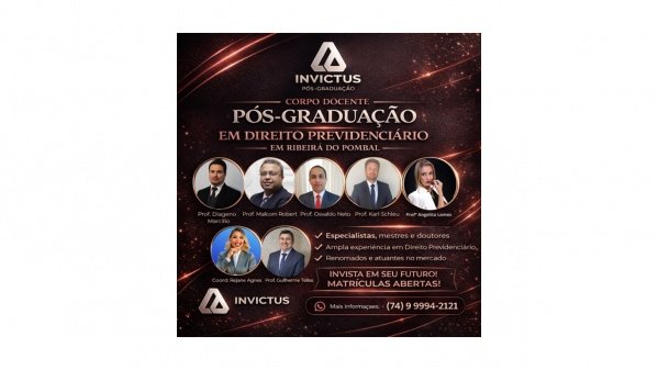 Imagem do evento Pós-graduação em Direito Previdenciário em Ribeira do Pombal