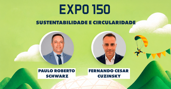 Cartaz da palestra Sustentabilidade e Circularidade.