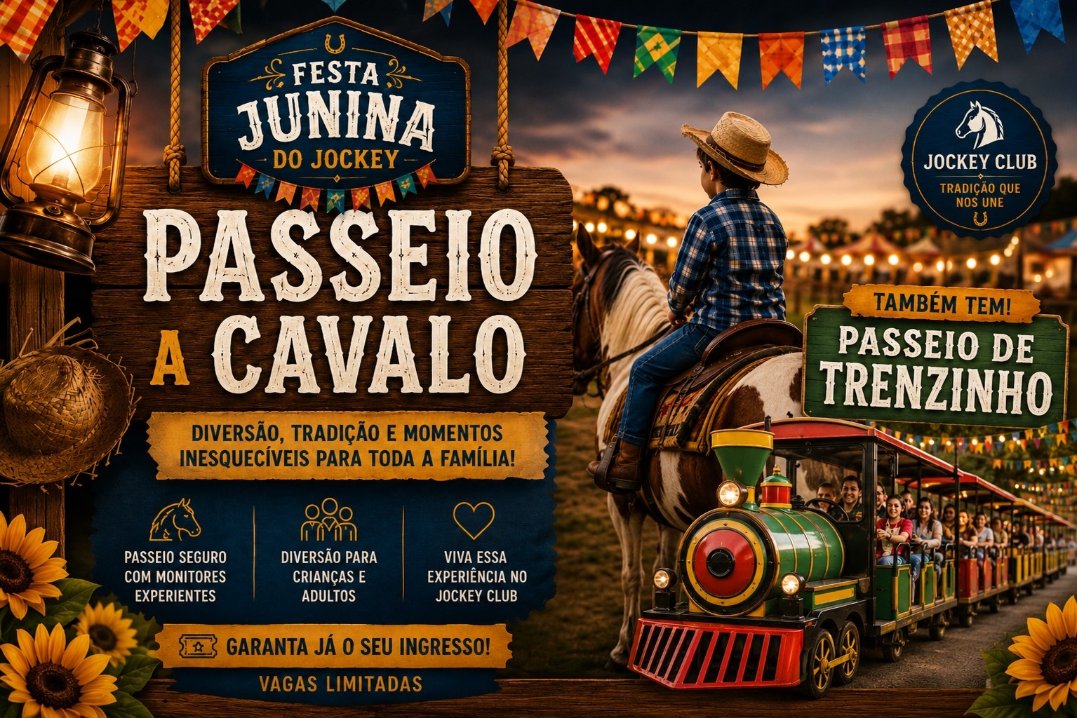 Festa Junina Jockey Club SP / Passeio a cavalo - São Paulo, SP