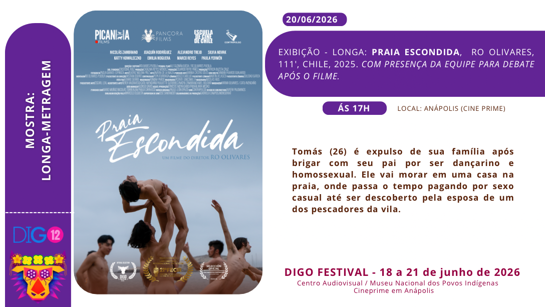 Longa: Praia Escondida, Ro Olivares, 111', Chile, 2025 - Anápolis, GO