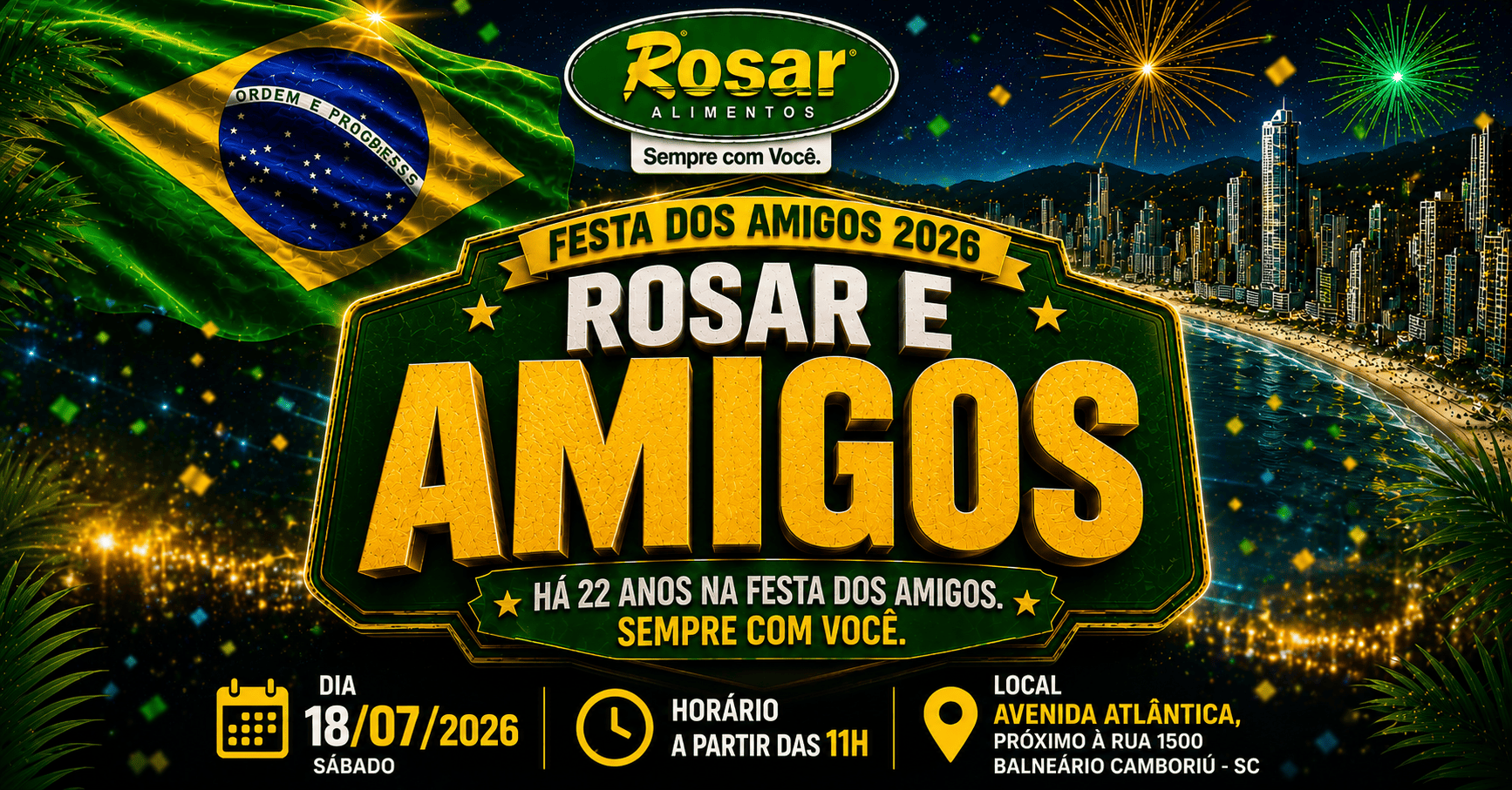 Rosar e Amigos - Festa dos Amigos BC 2026 - Balneário Camboriú, SC