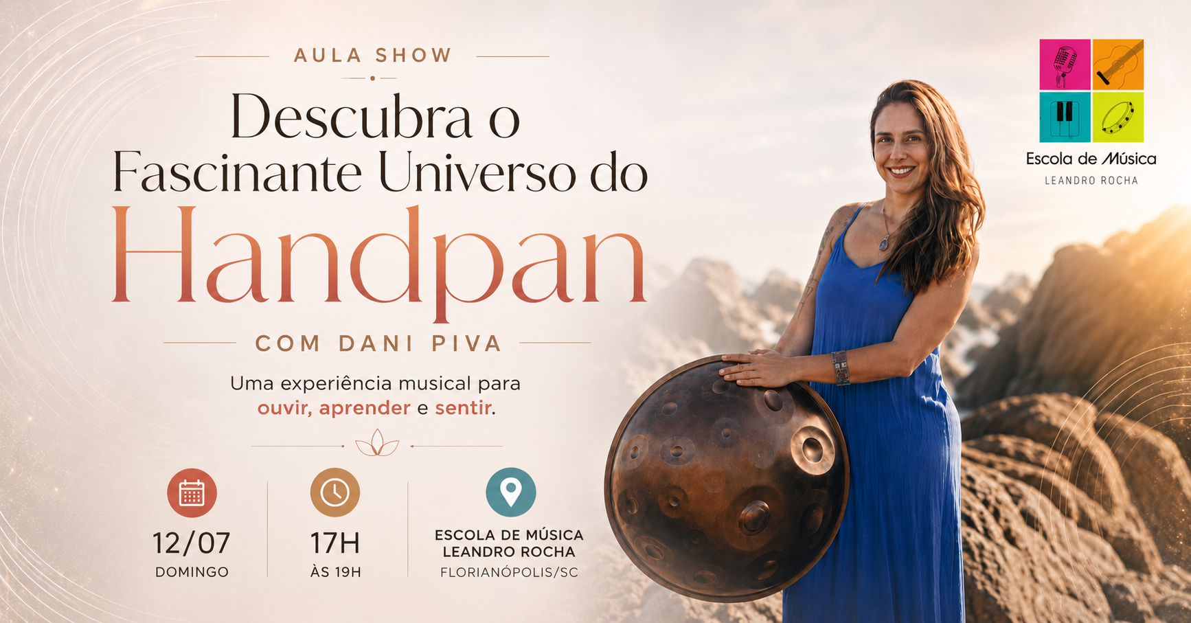 Descubra o Fascinante Universo do Handpan – Aula Show com Dani Piva