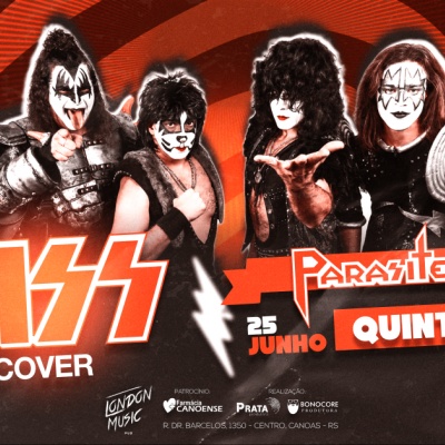 KISS COVER, dia 25 de Junho, no London em Canoas, com a PARASITE