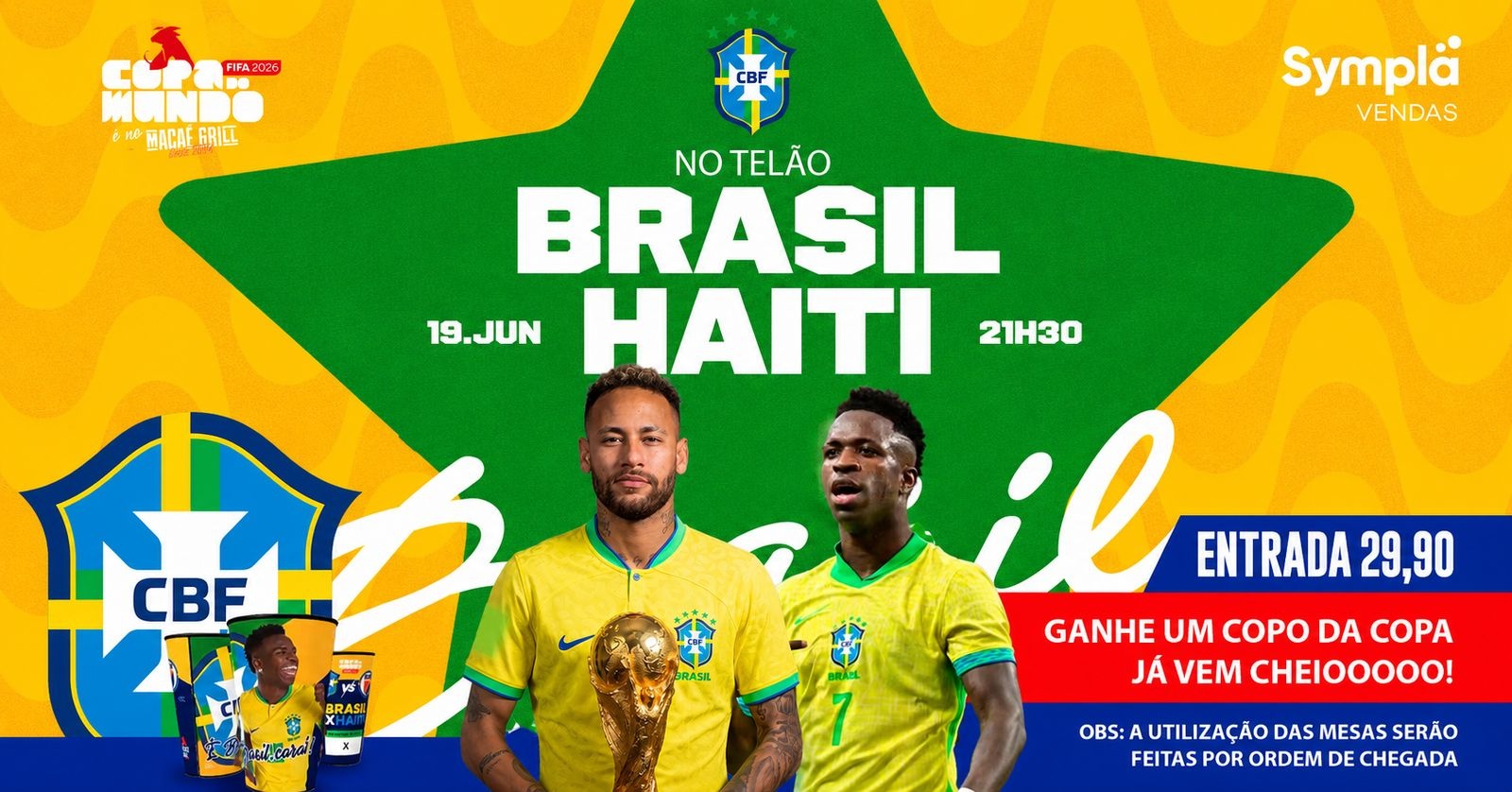 BRASIL NO TELÃO DO MACAÉ GRILL - Macaé, RJ