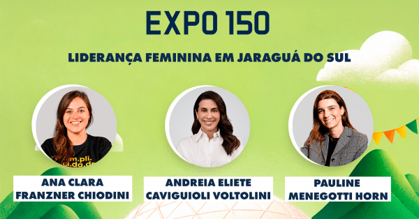 Cartaz da palestra Liderança Feminina em Jaraguá do Sul.