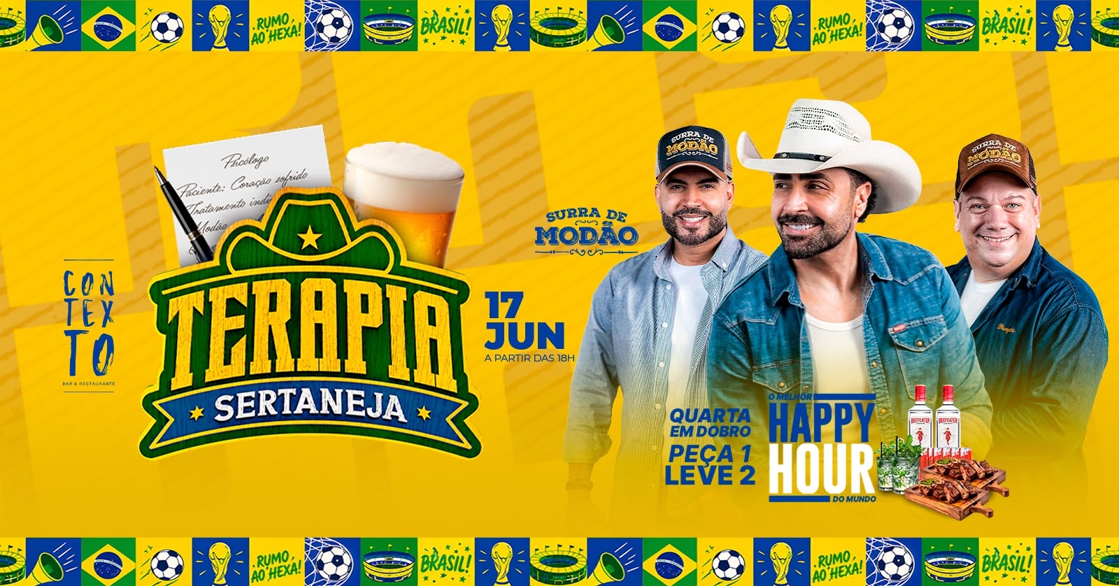 Surra de Modão + Cardápio em Dobro na Varanda do Contexto | 17.06 - Brasília, DF