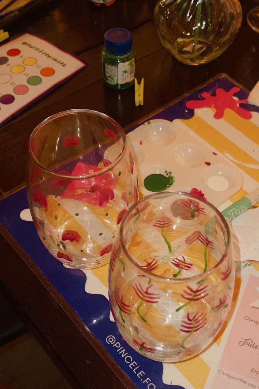 Pincele Arte E Brunch Pintura De Dupla De Copos
