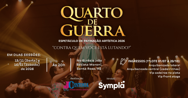Imagem do evento ESPETÁCULO DE PATINAÇÃO ARTÍSTICA QUARTO DE GUERRA - JO SINTONIA PATINAÇÃO ARTÍSTICA E EXPRESSÃO