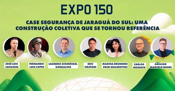 Cartaz da palestra Case Segurança de Jaraguá do Sul: uma construção coletiva que se tornou referência.