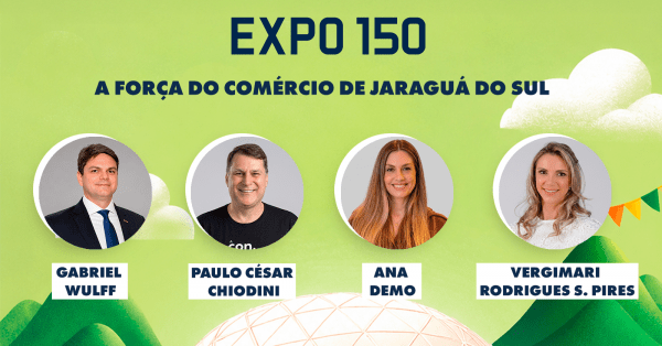 Cartaz da palestra A força do comércio de Jaraguá do Sul.
