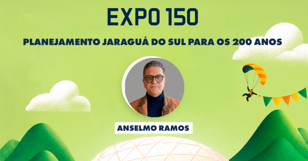 Cartaz da palestra Planejamento de Jaraguá do Sul para os 200 anos.