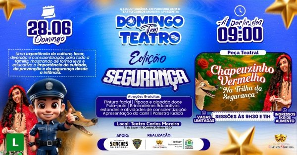 Imagem do evento Chapeuzinho Vermelho na Trilha da Segurança - Sessão Especial