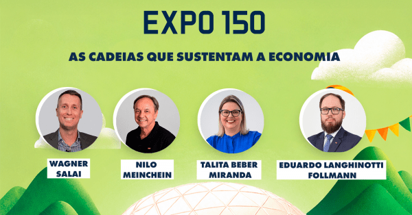 Cartaz da palestra As cadeias que sustentam a economia de Jaraguá do Sul.