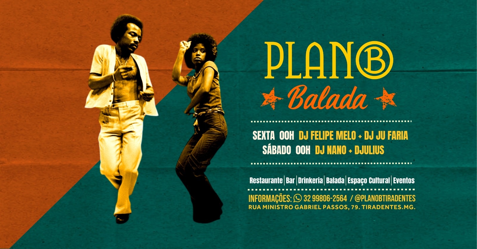 SEXTA NO PLANO B - DJ JU FARIA + DJ FELIPE MELO - Tiradentes, MG