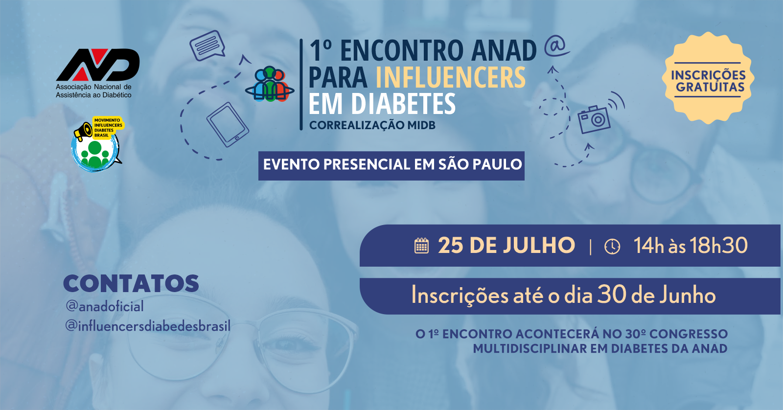 1º Encontro ANAD de Influencers em Diabetes com parceria MIDB