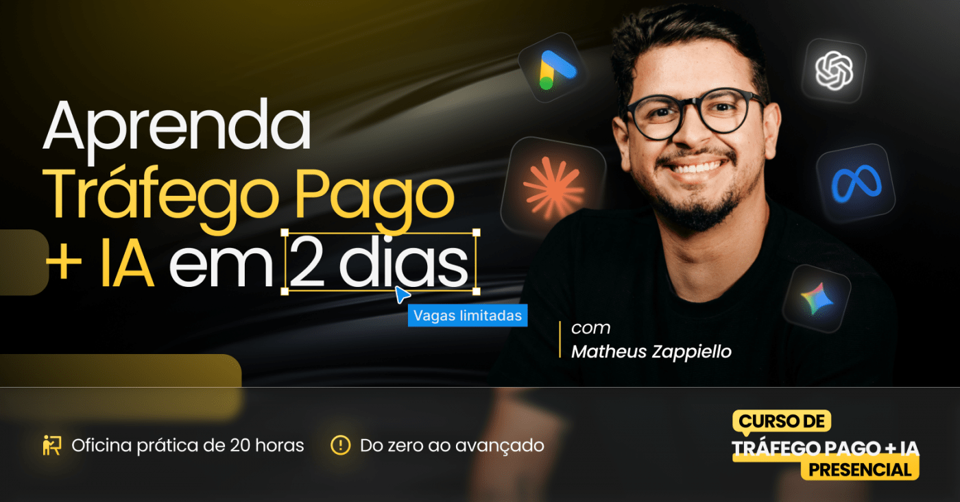 Curso Presencial de Tráfego Pago + Inteligência Artificial em Florianópolis | SC