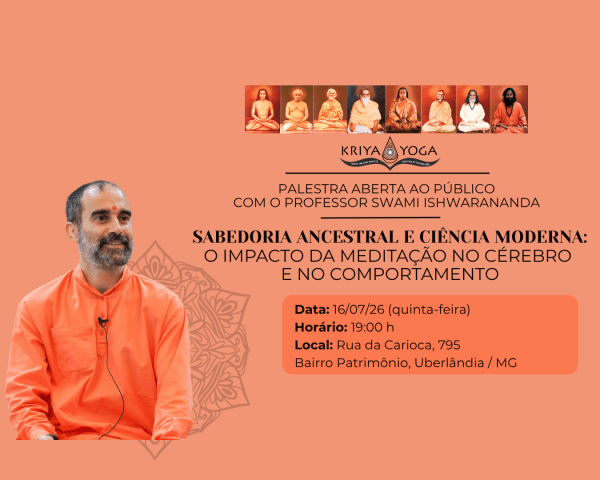 Palestra Gratuita sobre a meditação Kriya Yoga em Uberaba / MG em