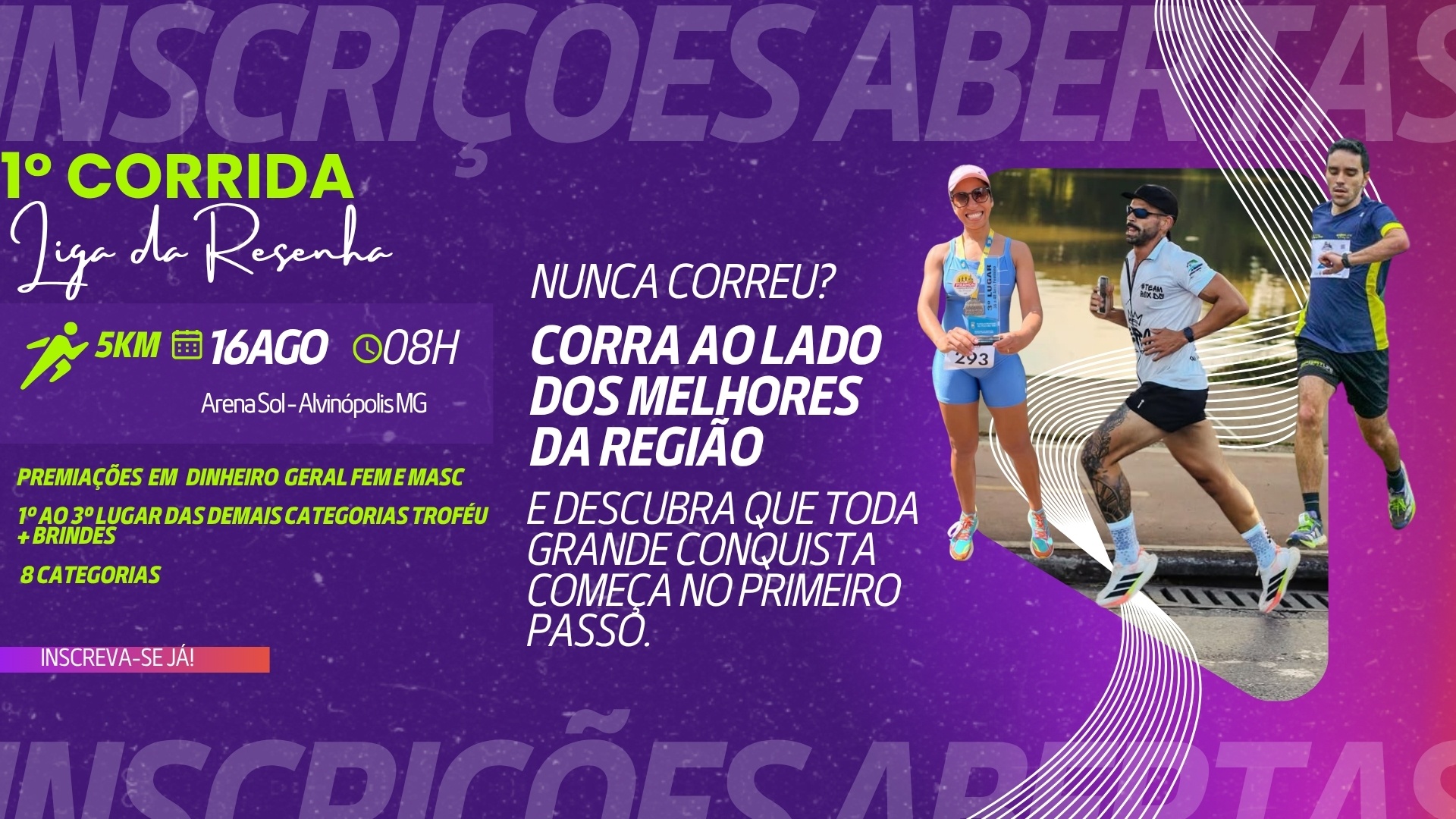 1ª Corrida Liga da Resenha - 16/08/2026 08:00h
