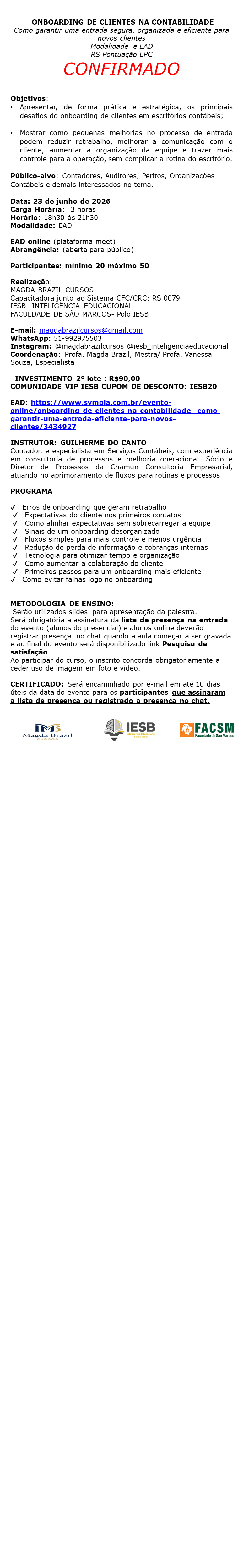 Imagem 1 da descrição do evento