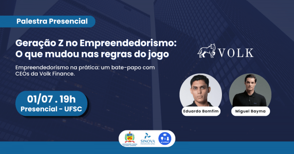 Imagem do evento Palestra Presencial - Geração Z no Empreendedorismo: O que mudou nas regras do jogo