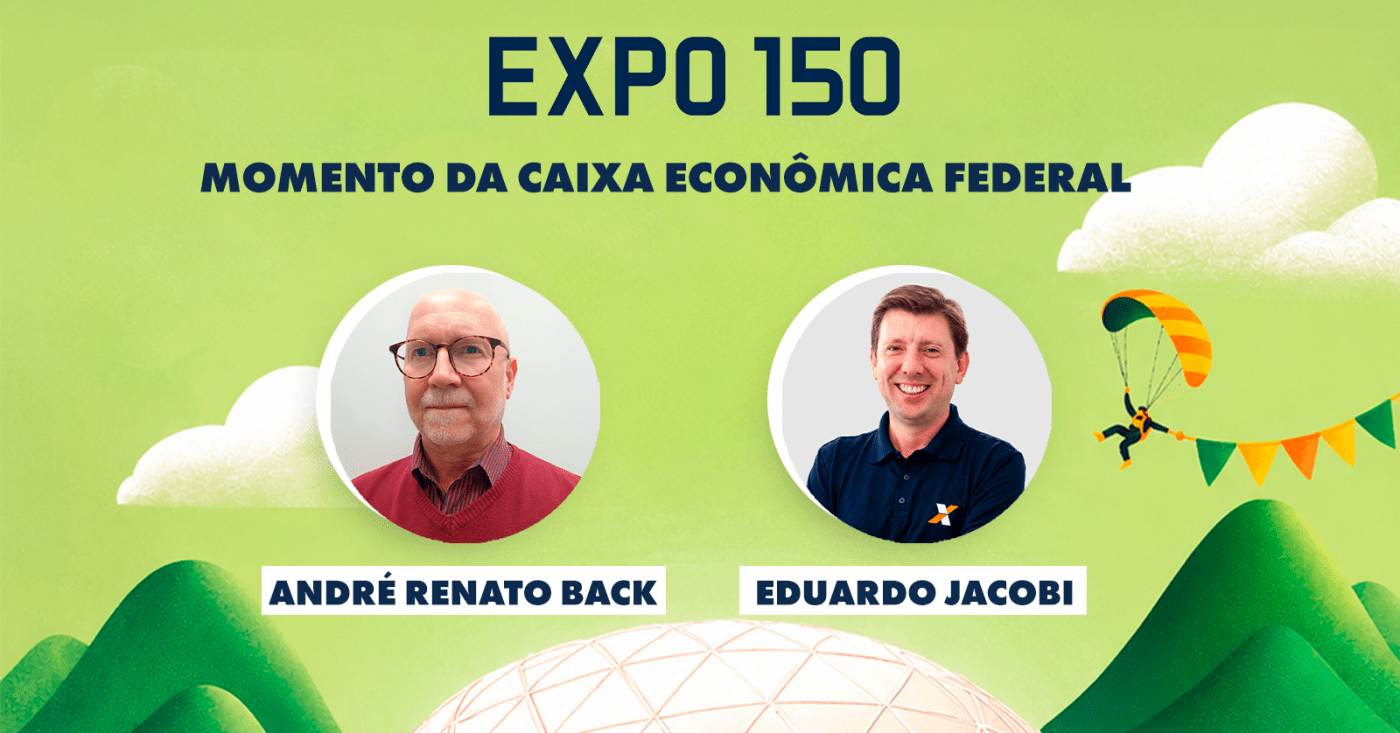 Cartaz da palestra Momento da Caixa Econômica Federal.