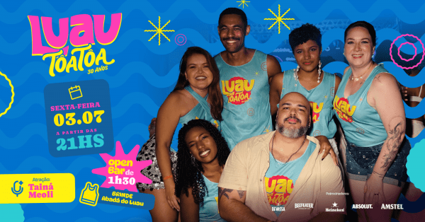 Imagem do evento LUAU TÔA TÔA - 03/07/2026