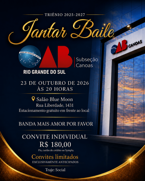 Imagem do evento Jantar Baile da OAB Canoas