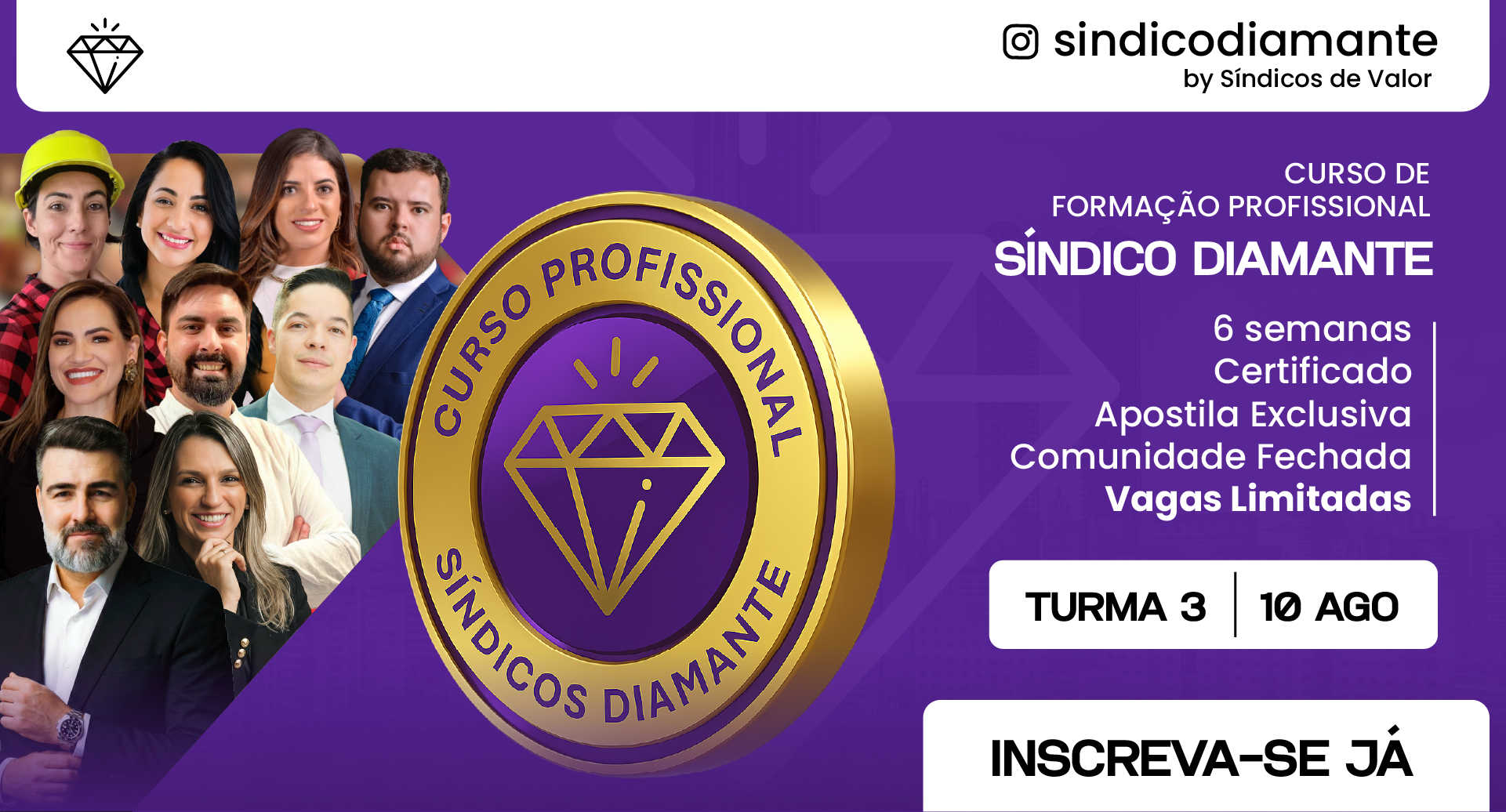 BRASILIA - CURSO DE FORMAÇÃO PROFISSIONAL SINDICO DIAMANTE