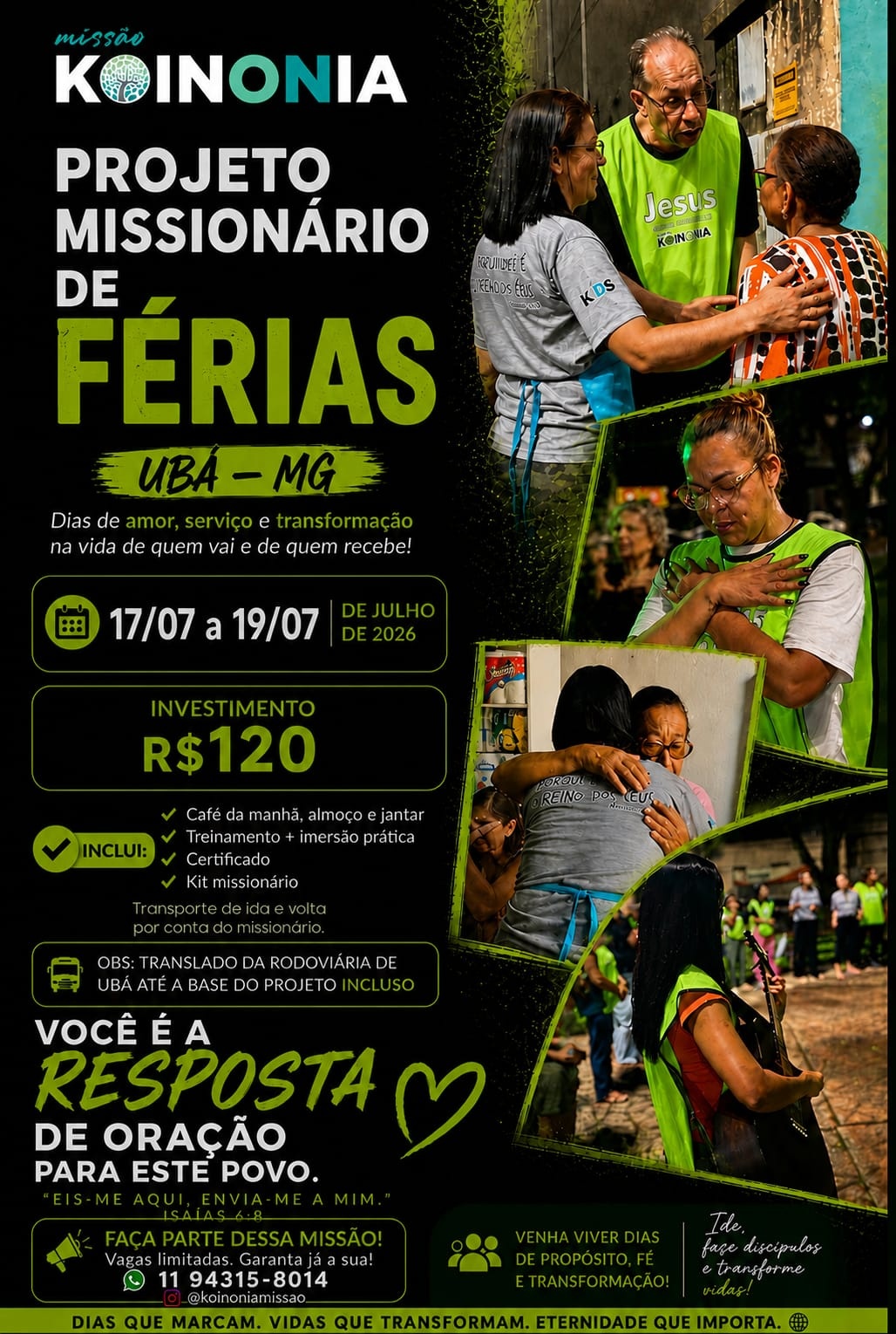 Projeto Missionário de Férias Ubá-MG