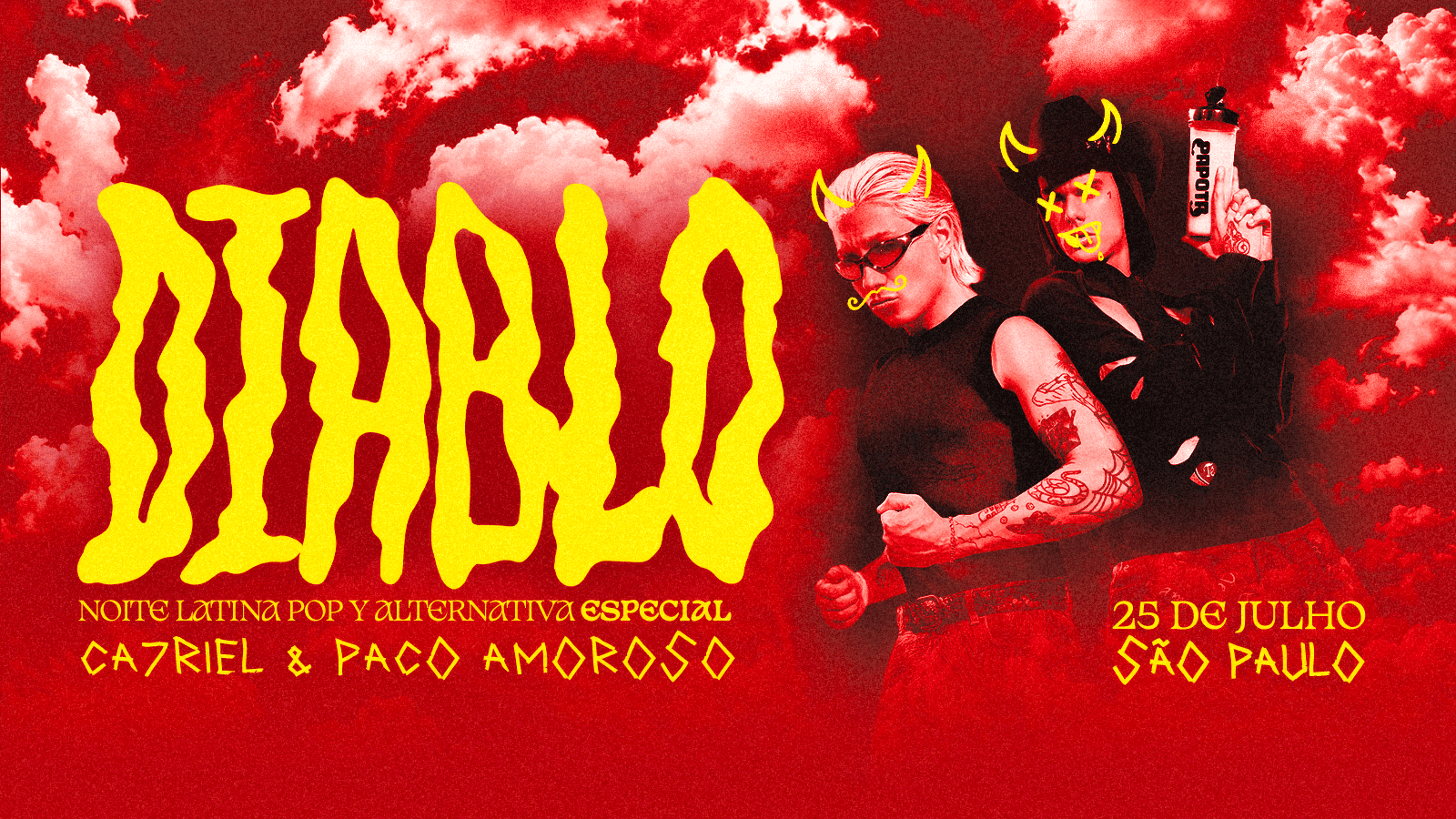 Diablo: Especial Ca7riel & Paco Amoroso | Música Latina Pop y Alternativa | 25.07 - São Paulo, SP