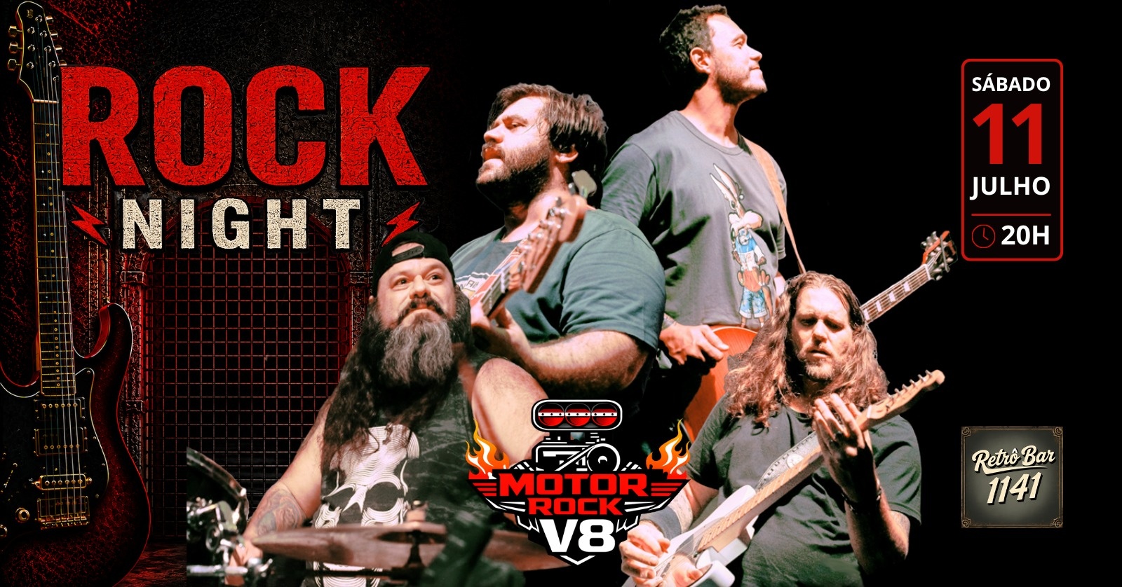 BANDA MOTOR ROCK V8 - RETRÔ BAR 1141 - Rio de Janeiro, RJ