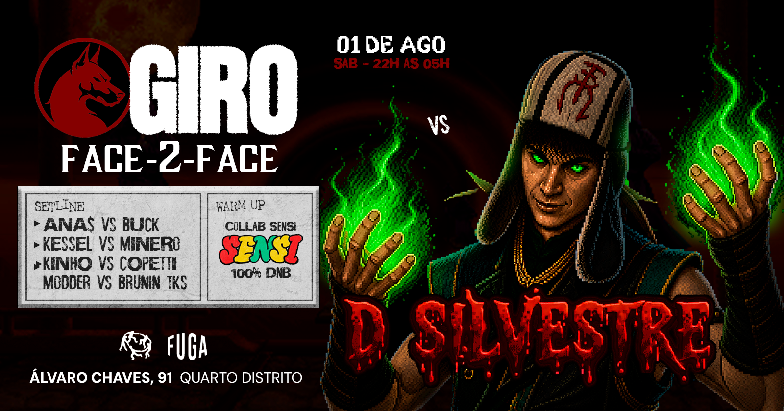 01.08 | GIRO: FACE2FACE vs D.SILVESTRE no FUGA - Porto Alegre, RS