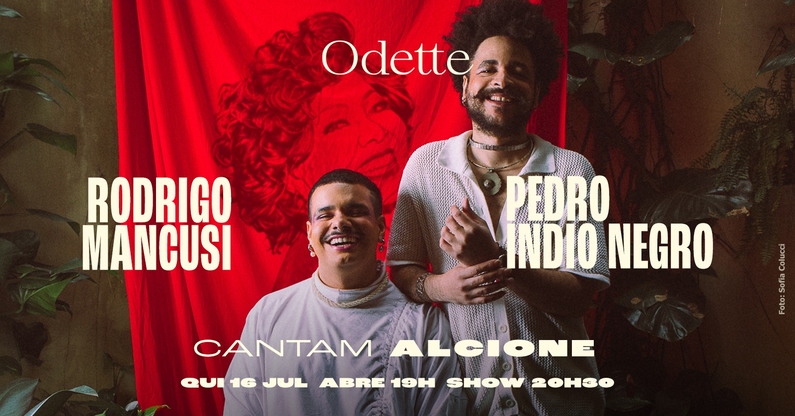 Odette Apresenta Rodrigo Mancusi e Pedro Indio Negro Cantam Alcione em São Paulo
