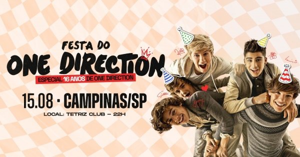 Festa do One Direction | Campinas/SP em Campinas - Sympla