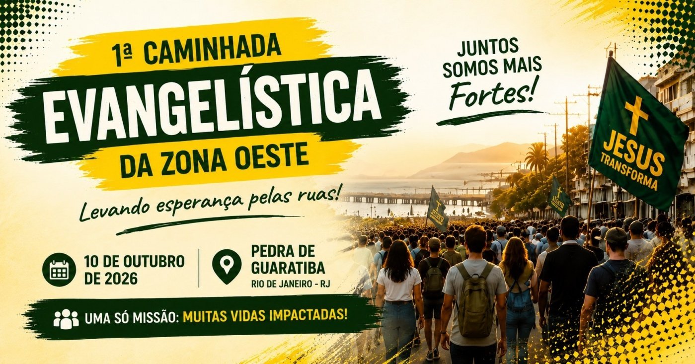 Imagem publicada pela fonte para 1°Caminhada Evangelistica da Zona Oeste