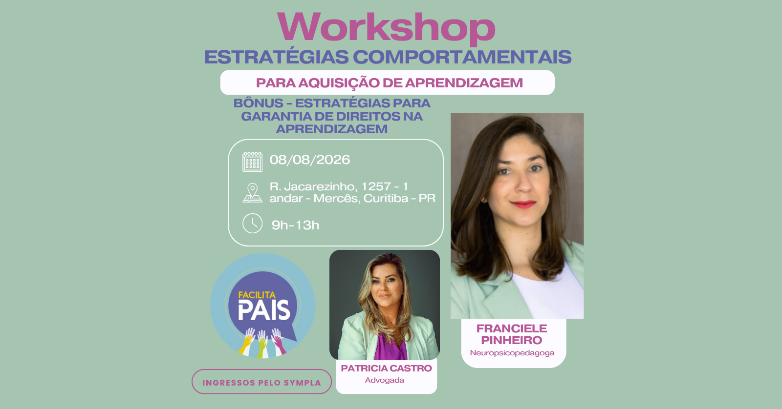 Workshop Estratégias Comportamentais para Aquisição de Aprendizagem +Bônus