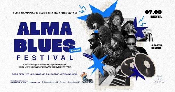 Imagem do evento 2º ALMA BLUES FESTIVAL NO ALMA CAMPINAS | 07.08
