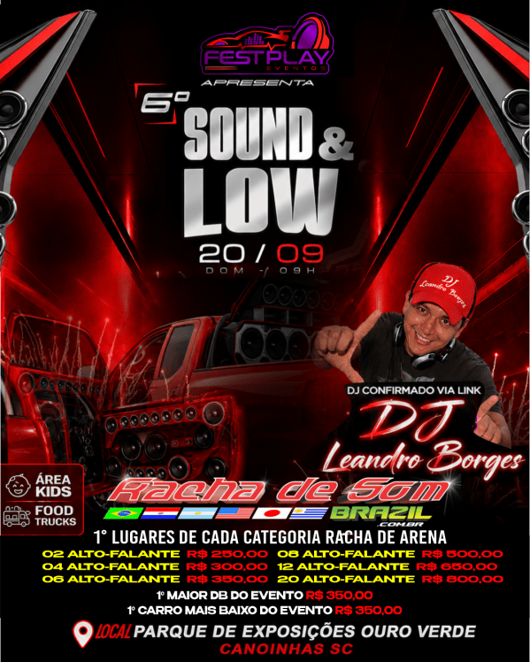 Imagem do evento 6 ° sound & low canoinhas , etapa nacional racha de som brasil.