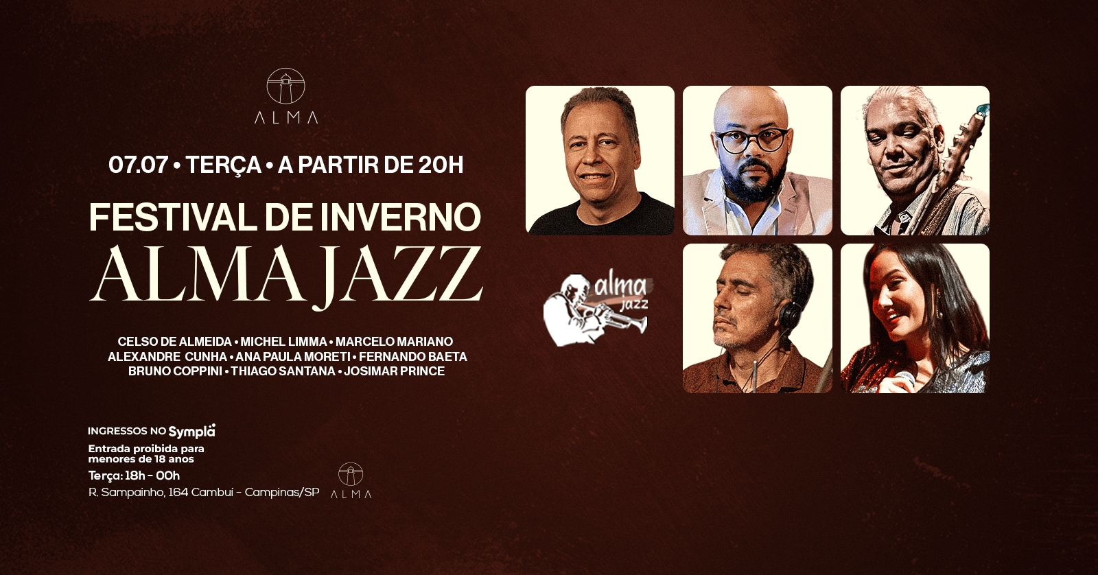 FESTIVAL DE INVERNO ALMA JAZZ NO ALMA CAMPINAS | 07.07 - Campinas, SP