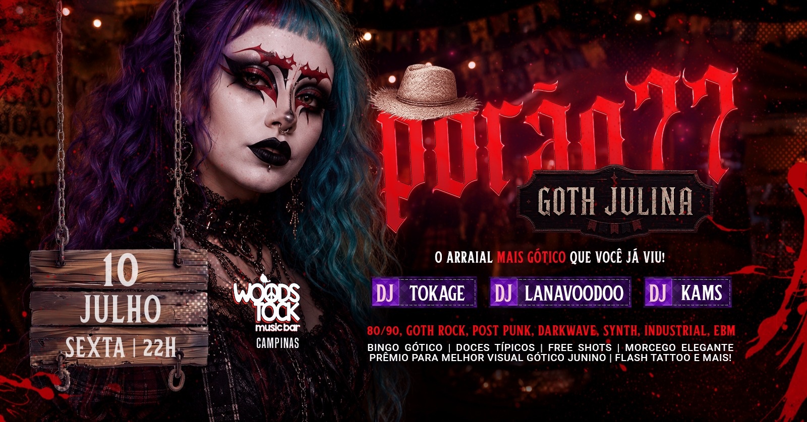 Goth Julina PORÃO77 l goth rock, post punk, darkwave, ebm, industrial - Campinas, SP