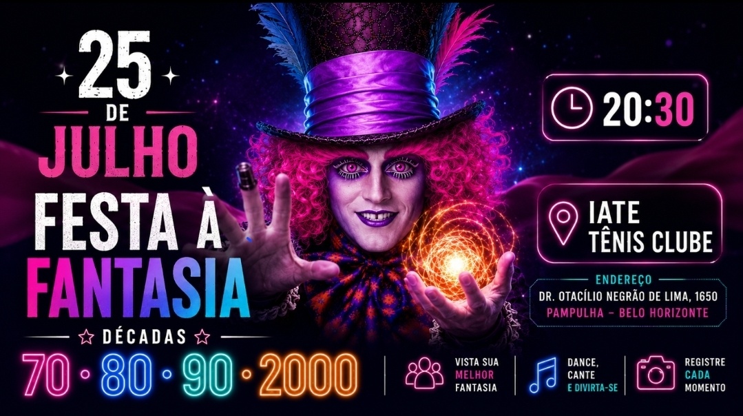 FESTA A FANTASIA! ANOS 70 80 90 2000 - Belo Horizonte, MG