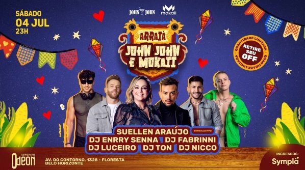 Imagem do evento ARRAIA JOHN JOHN E MOKAII