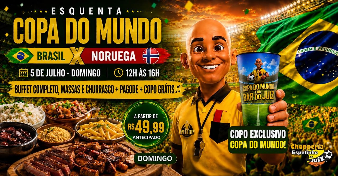 JUIZ PATRIARCA - DOM-05.07: ESQUENTA + JOGO | BRA X À DEFINIR (CPV OU NOR) - São Paulo, SP