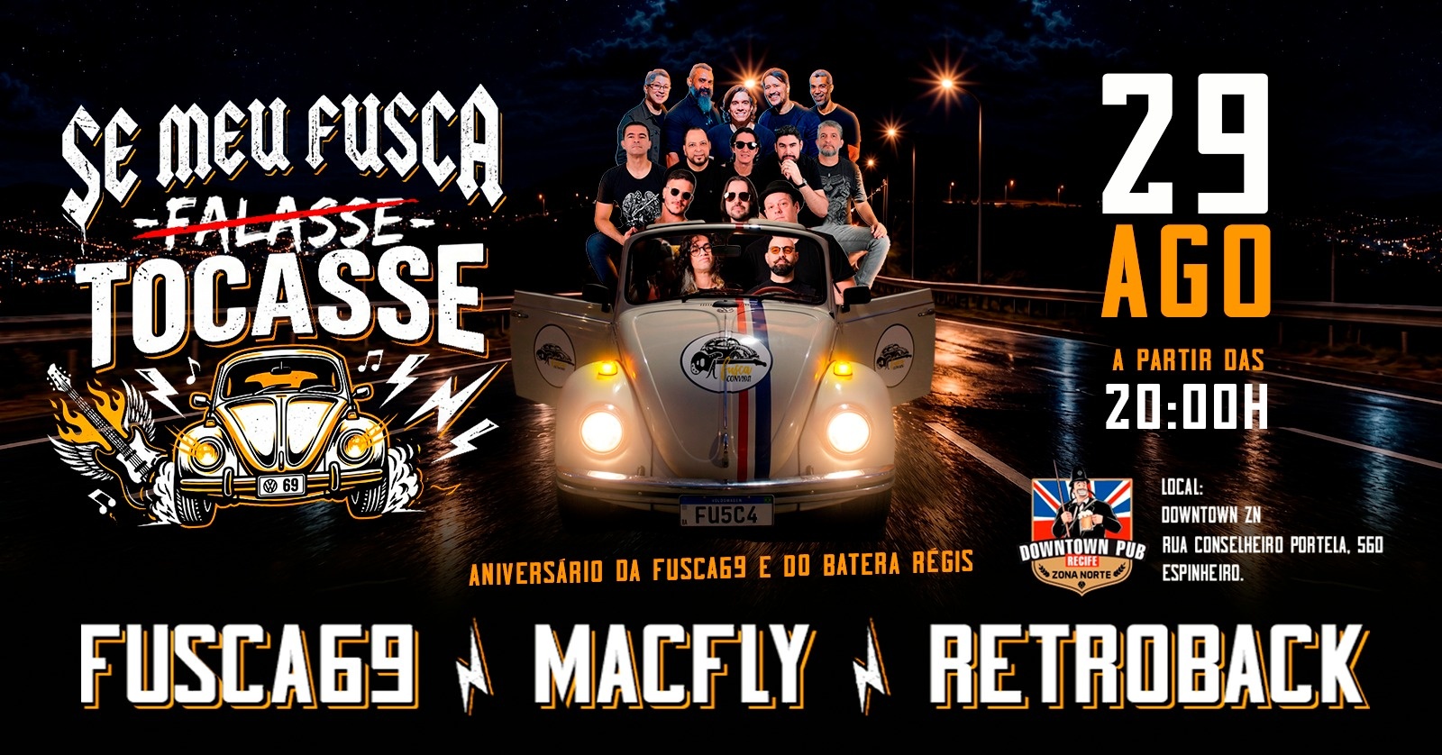 FUSCA CONVIDA : SE MEU FUSCA TOCASSE - Recife, PE
