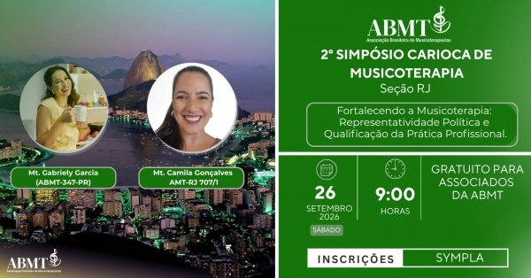 Imagem do evento II ° Simpósio de Musicoterapia - Associação Brasileira de Musicoterapeutas