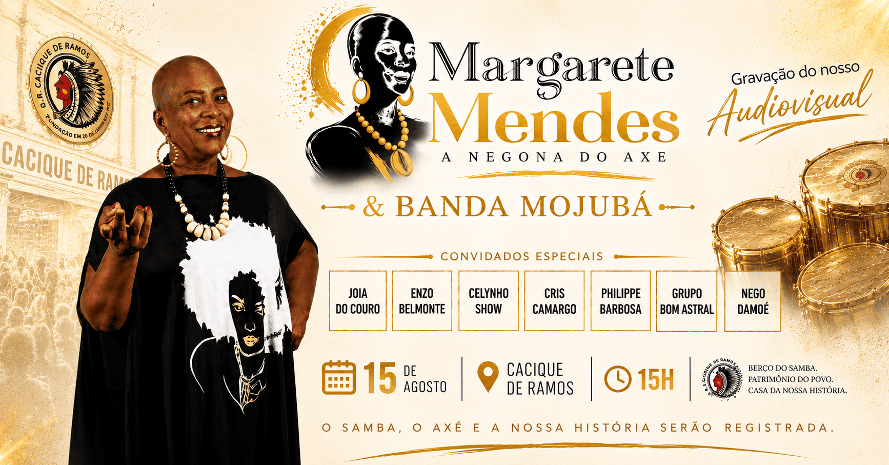 Margarete Mendes & Banda Mojubá - Gravação Audiovisual - Rio de Janeiro, RJ